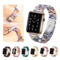 resin watch band for apple watch 6 5 4 3 2 44mm 40mm transparent strap bracelet for iwatch band series 6 5 4 3 38mm 42mm