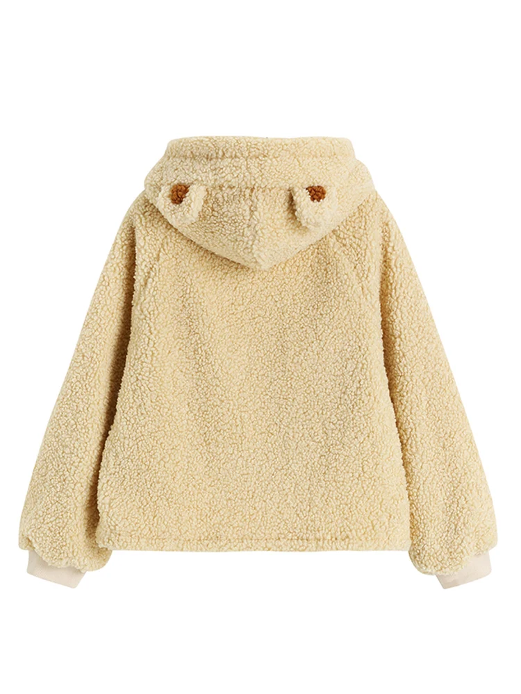 Женская верхняя одежда из овечьей шерсти повседневные Модные топы осенне-зимняя