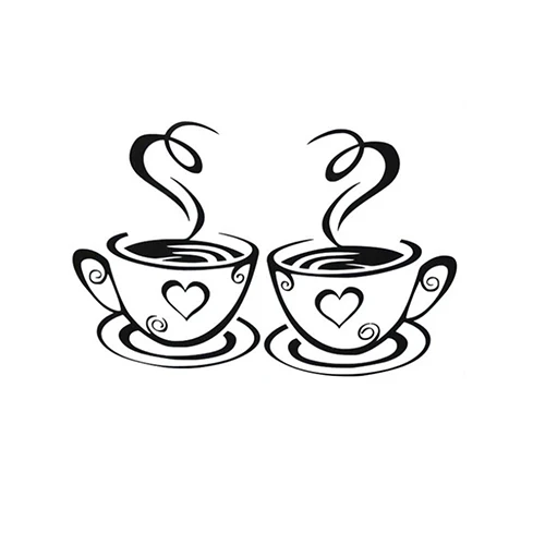 Новый дом кухня ресторан кафе чай стикер стены кофейные чашки настенный Декор