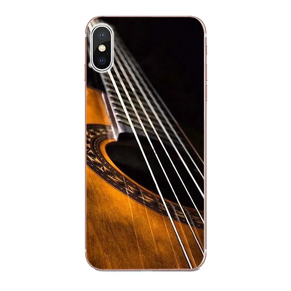 TPU Phone Bass Guitar Strings Music Guitares For Huawei Honor Mate 7 7A 8 9 10 20 V8 V9 V10 V30 P40 G Lite Play Mini Pro P Smart 