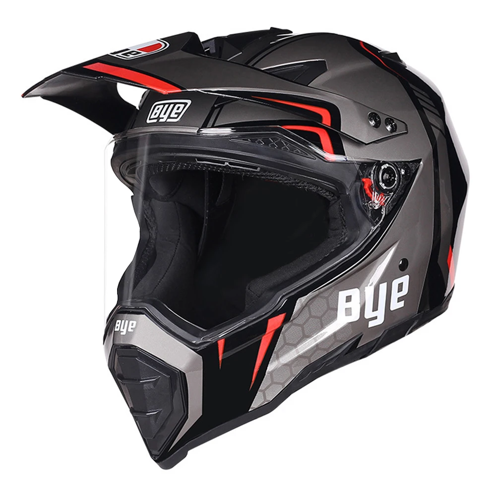BYE moto rcycle шлем moto cross шлем casco moto rbike гоночный Мото шлем Байкер Полнолицевые Шлемы ECE DOT сертификация - Цвет: BYE 8686C-01