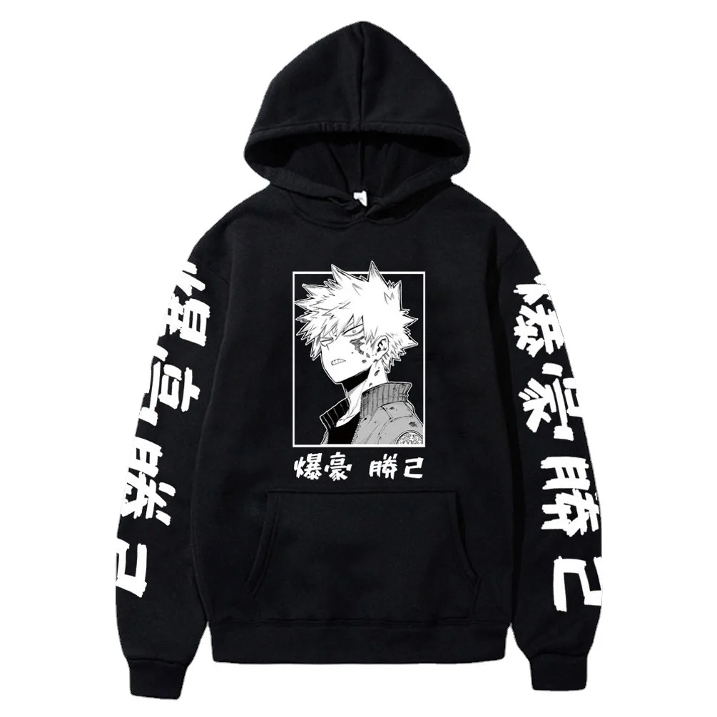 

2021 Anime Hoodies My Hero Academic Printed Men and Women Harajuku Sweatshirts Moleton