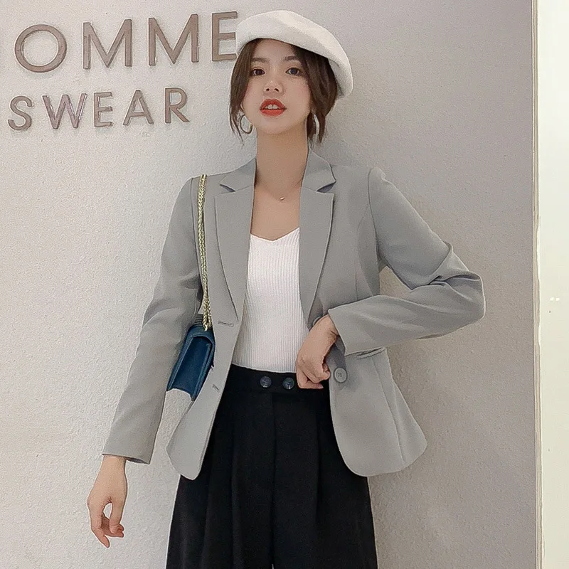 Осень 2019 новый корейский стиль модный маленький костюм повседневный Тонкий
