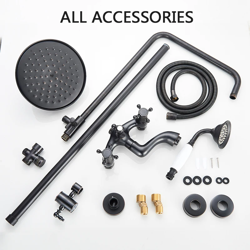 Смеситель для душа в форме дождя смеситель ванной комнате с двойной ручкой