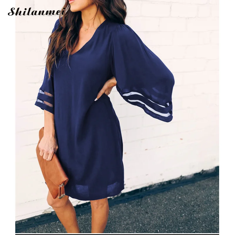 Женские шифоновые вечерние платья Элегантное повседневное двухслойное платье с