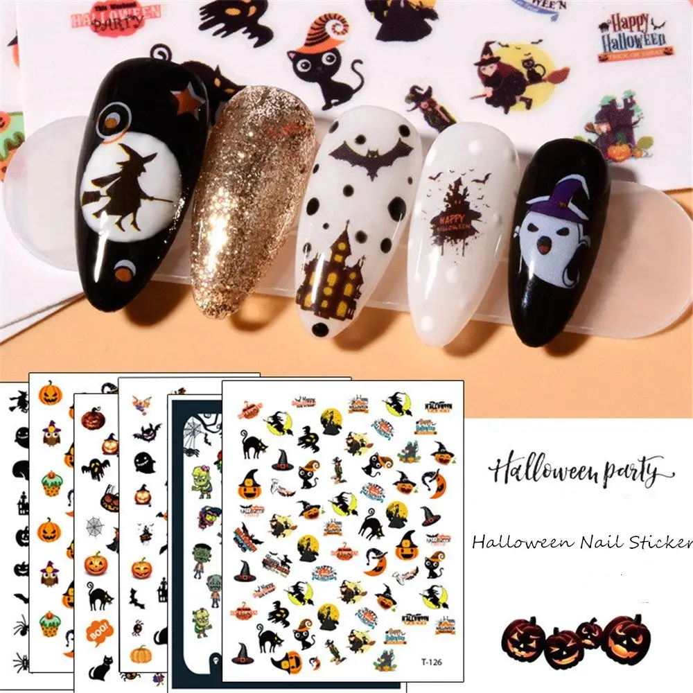 DIY Искусство Макияж модная Водонепроницаемая Тыква фонарь скелет паук дизайн