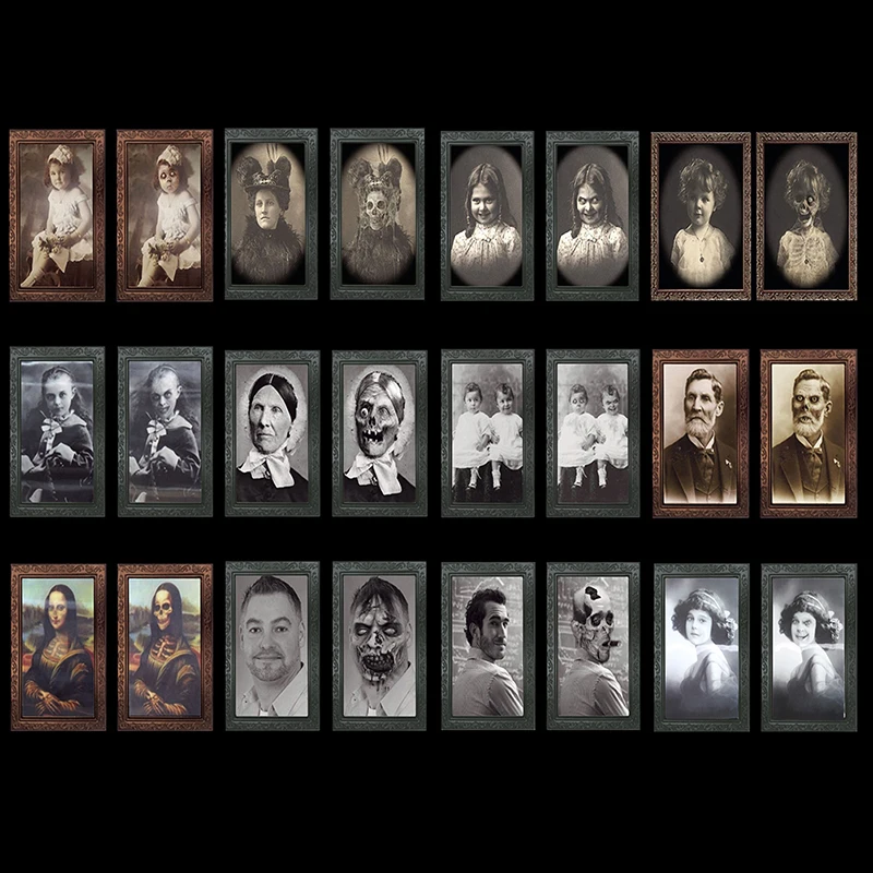 

3D Ghost Photo Frame Halloween Horror Pictures Frames Changing Face Ghost Props