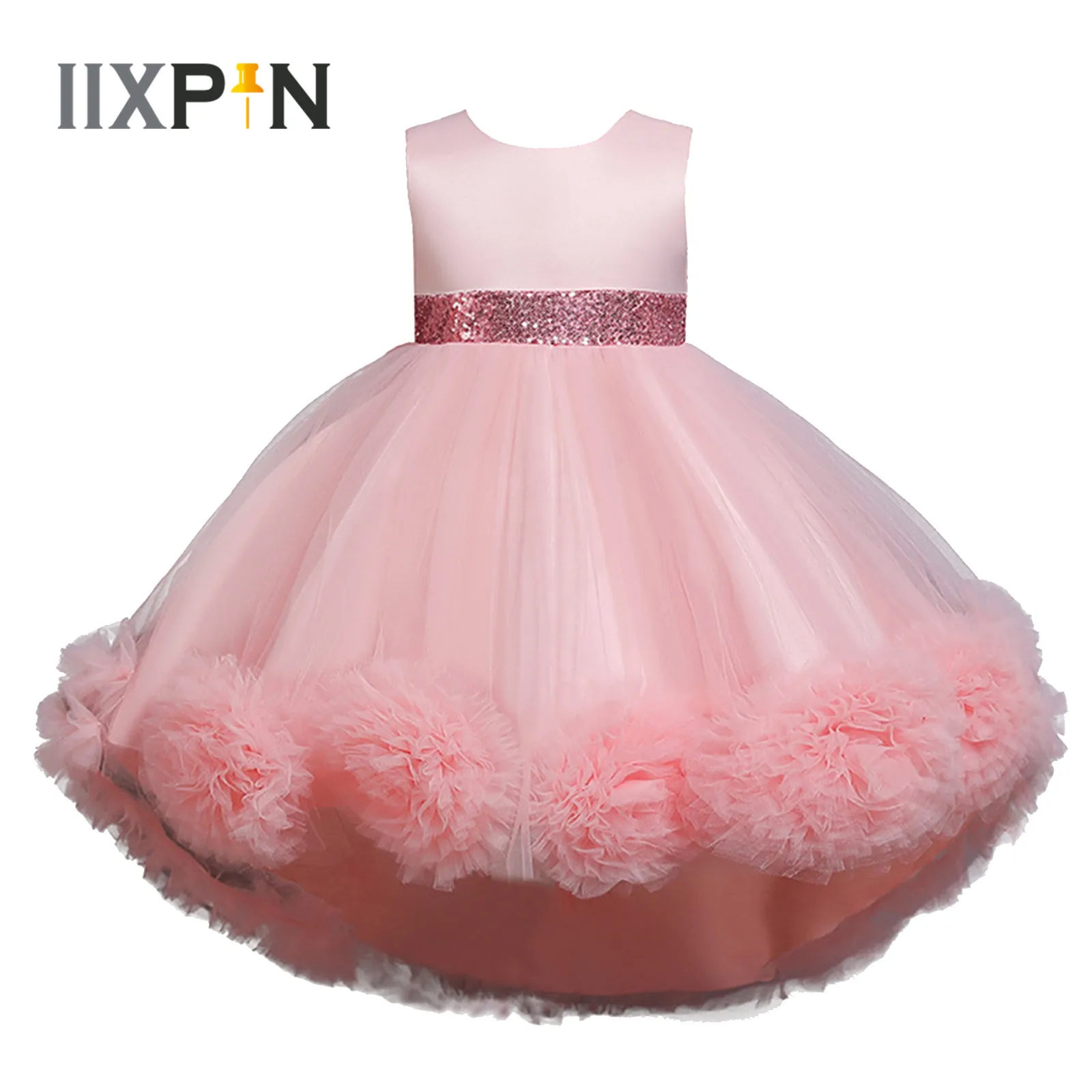 Летнее платье для девочек бальное принцессы высокого и низкого качества