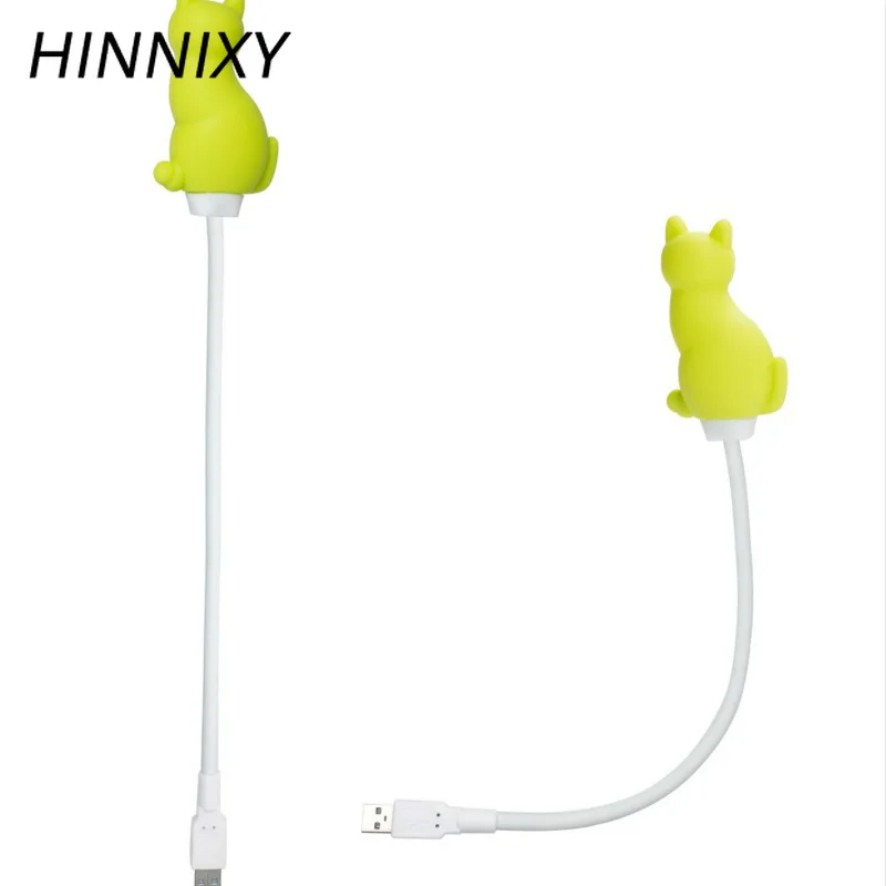 Hinnixy USB кошка моделирующая настольная лампа силиконовая животное DIY портативный