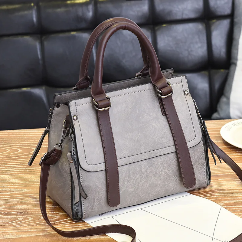 

2021 new fashion trendy shoulder bag simple messenger handbag large bag personalized female bag