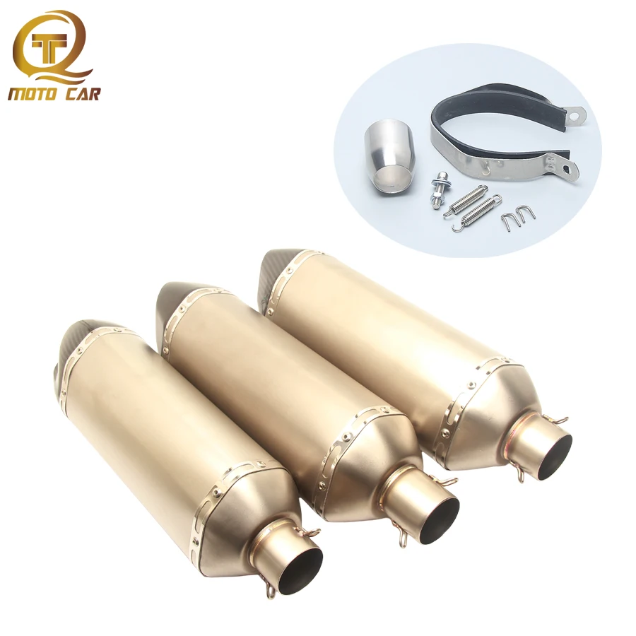

Motorcycle Modified Exhaust Pipe 470mm Universal Carbon Tip Exhaust Pipe With DB Killer Escape Moto For Honda Yamaha Suzuki