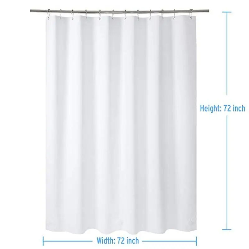 Dafield Shower Liner White Curtain Bathroom Bath Waterptoof Washable Polyester | Дом и сад