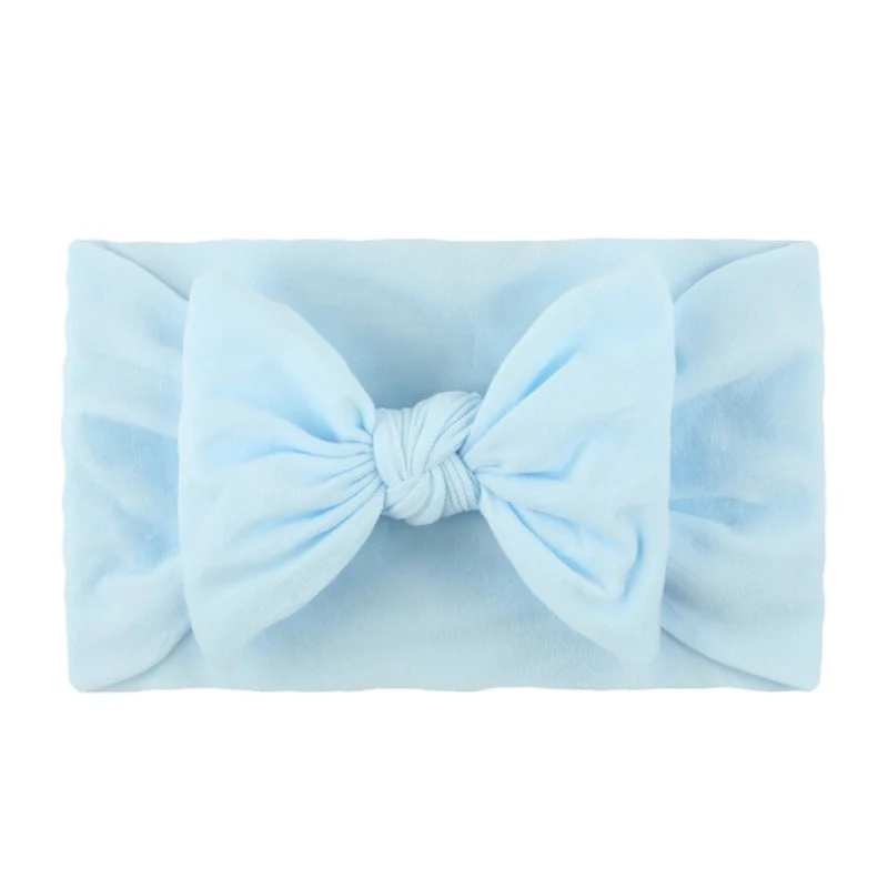 Beb&eacute; ni&ntilde;a de Color s&oacute;lido cinta el&aacute;stica suave para el cabello accesorios para el cabello, lazos anudada cabeza Haarband Headwrap para beb&eacute; reci&eacute;n nacido Ni&ntilde;o-1