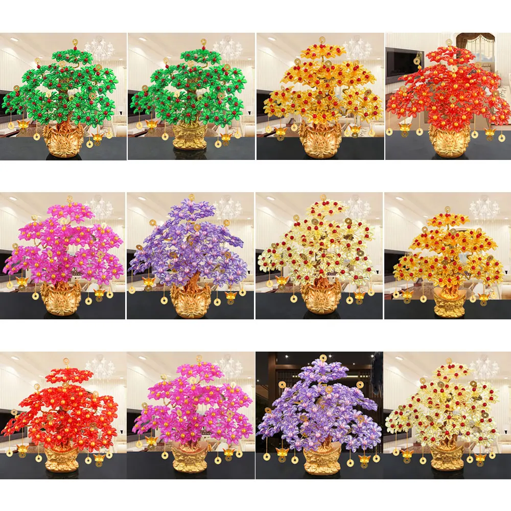 Акриловое стекло бусины деньги дерево бонсай искусство сделай сам ручная работа