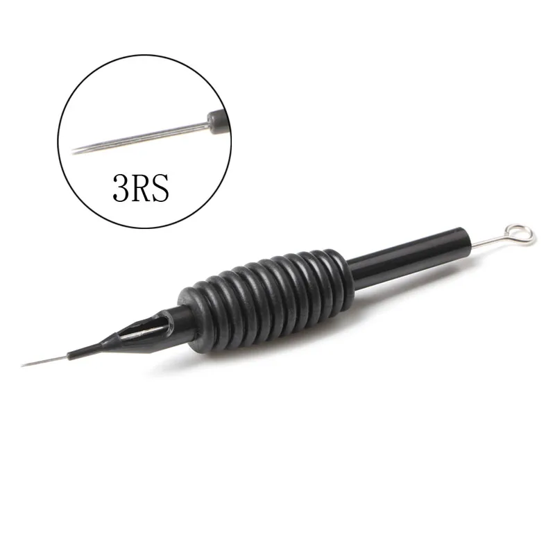 

1Pc Sterile Disposable Tattoo Needle Tube Grip Tip RL RS Silicone Handle K3NE