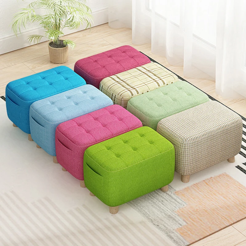 Скандинавские яркие тканевые стулья современный Маленький стул для дивана