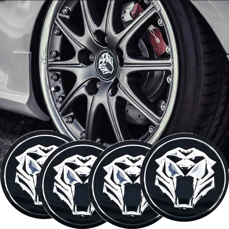 4pcs/set Car Wheel Center Hub Caps Badge Emblem Decal Cover Tiger head logo stickers For styling | Автомобили и мотоциклы