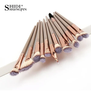 12 шт.  Лот Кисти для макияжа Набор кистей для теней для век Смешивание подводки для глаз Кисти для бровей Расширение Maquiagem для макияжа Новый