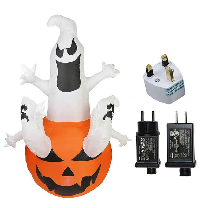 

70in Halloween Decoration Air Pumped Pumpkin Outdoor Yard Inflatable Toy Festival Blow-Up Party Decor with LED Built-in