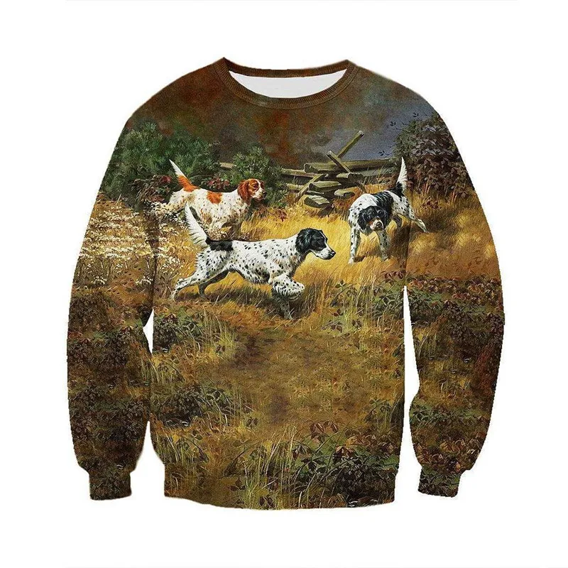 

3D all print English Setter fashion zipper shirt casual shirt Street hip hop hoodie-002