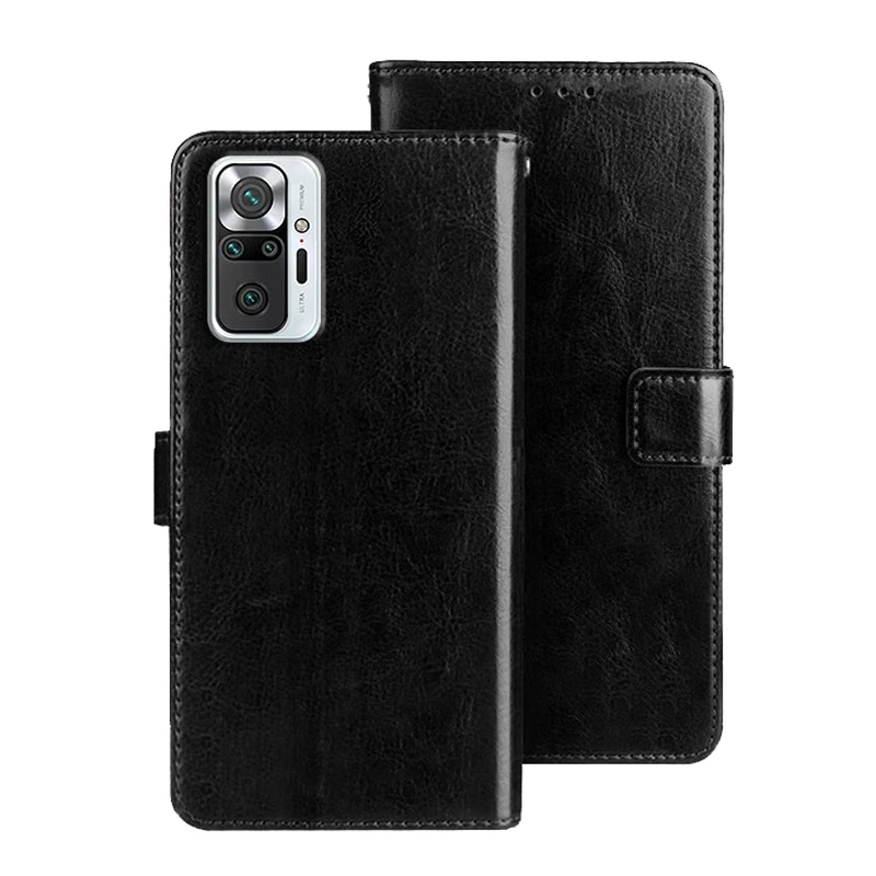 Кожаный чехол кошелек для Xiaomi Redmi Note 10 8 Pro с откидной крышкой телефона 10s книжка