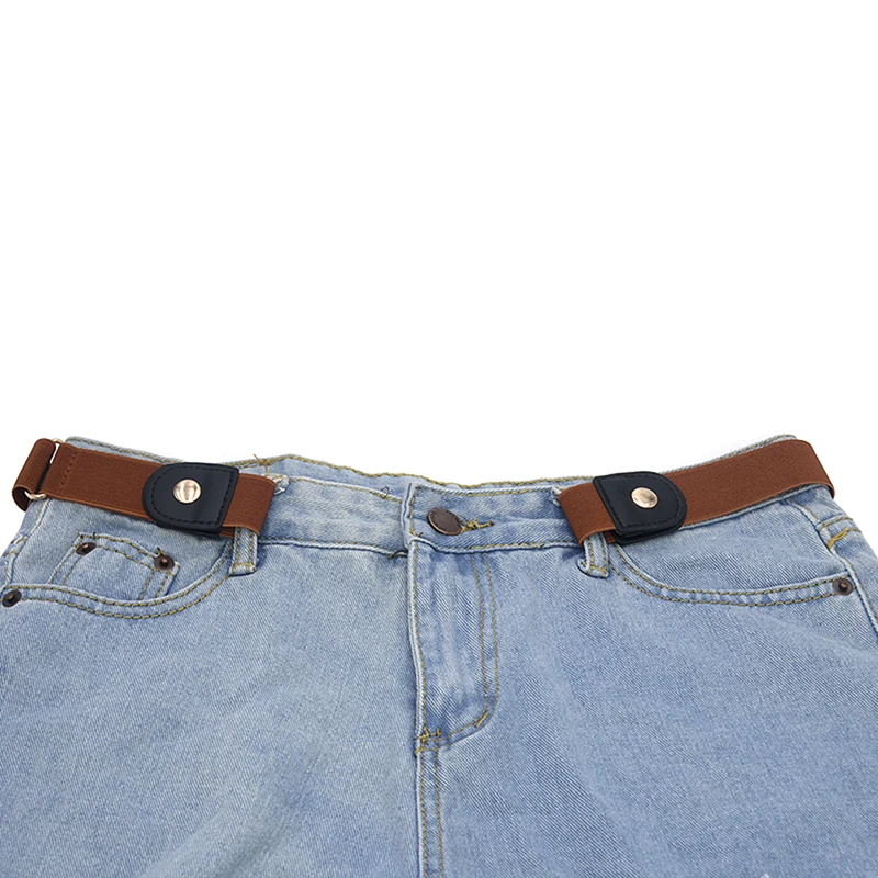 

Women/Men No Buckle Stretch Elastic Waist Belt No Bulge No Hassle Generalsize Waist Belt Buckle-Free Belt For Jean Pants Dresses
