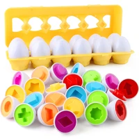 baby montessori learning educational math toy smart egg puzzle shape matching toy children plastic screw nut building block
