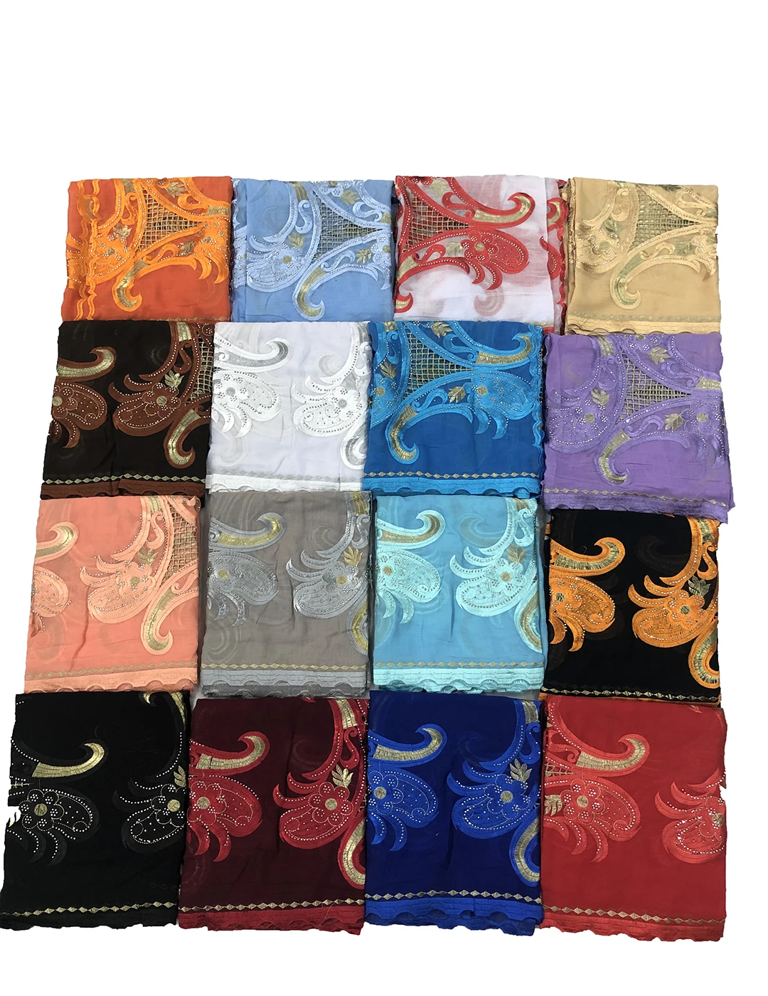 

Big Size African Embroidery Muslim Dubai Scarves For Traditional Ramadan Hijab for Shawls Wraps