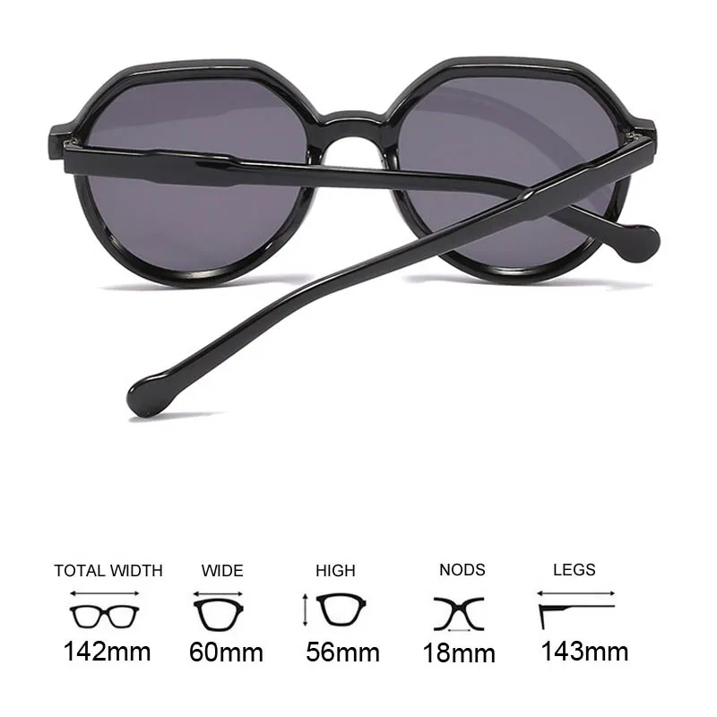 

Fashion Plastic Frame Round Sunglasses Women Brand Designer Vintage Clear Sun Glasses for Female 2021 New Eyewear Goggles UV400