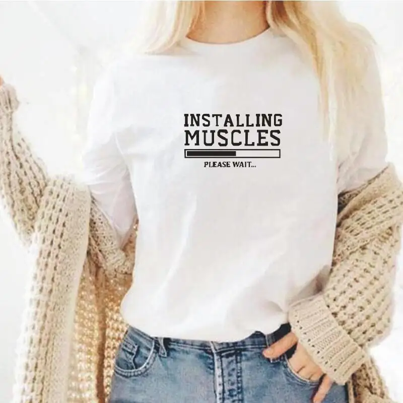 

Хлопковая футболка, женские летние топы, уличные футболки в стиле Харадзюку с надписью забавная футболка с коротким рукавом, Свободные повс...