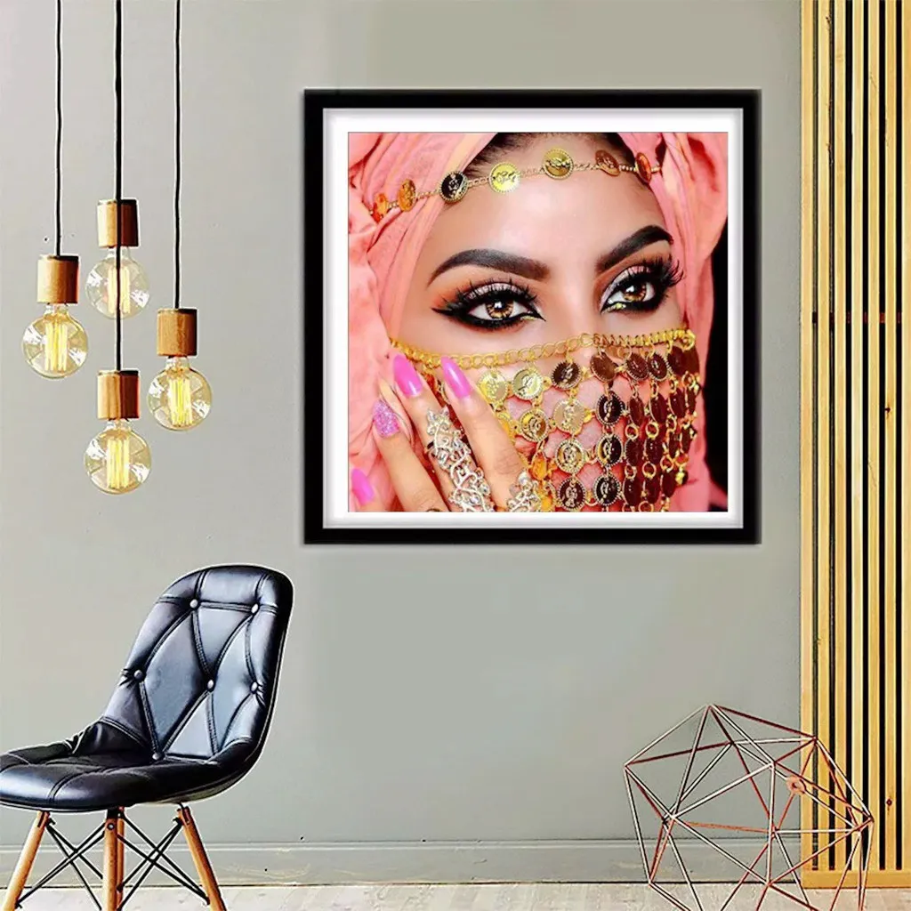 

The latest 5D handmade DIY square diamond painting "Indian woman"art crafts cross stitch with diamond embroidery home decor gift