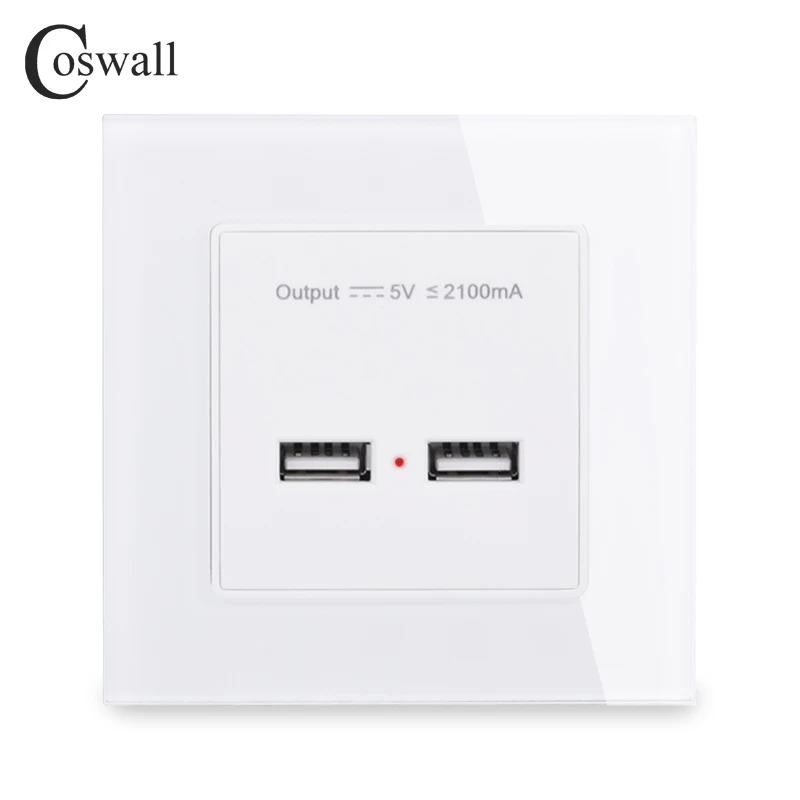 

Coswall настенная розетка с двумя USB-портами