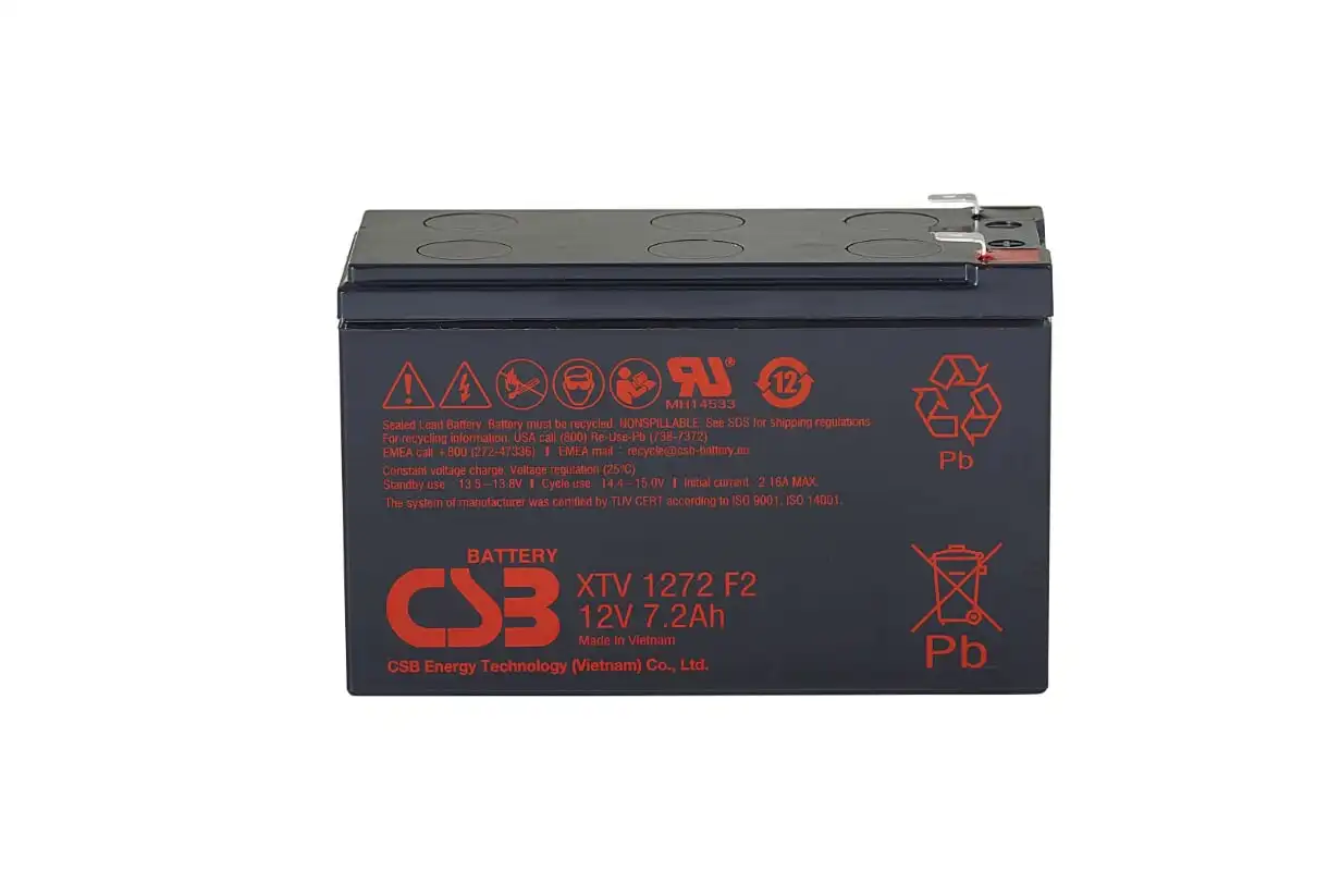 Аккумулятор CSB XTV 1272 F2 12 вольт 7.2 Ач (150.9 x 64.8 94.3 ) для охранно-пожарной