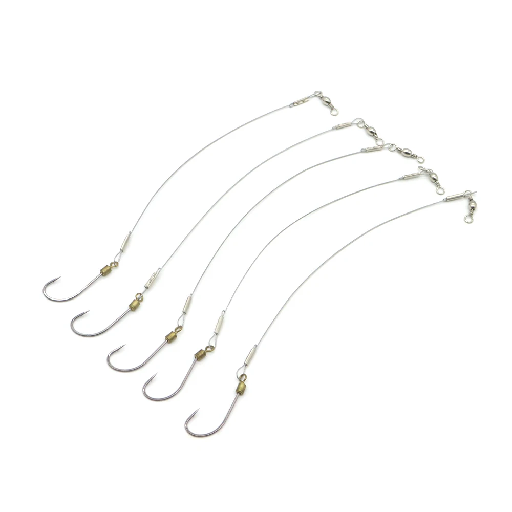 

5 шт., рыболовная леска из стальной проволоки, 18-36 см