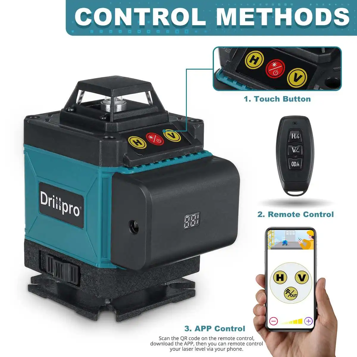3D 4D Cross Line Self-leveling Laser Level 8 12 16 lines Super Powerful Green Beam Li-ion Battery with Storage Box Carry Case |