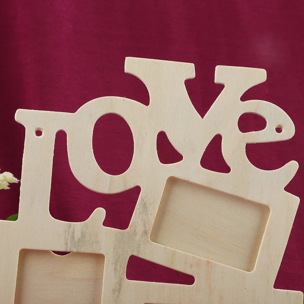 1 шт. деревянная фоторамка в форме сердца сделай сам | Дом и сад