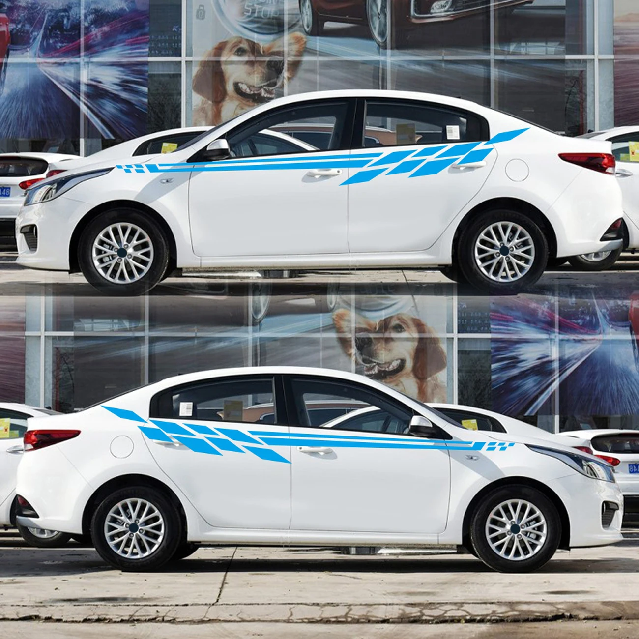 2 шт. автомобильные наклейки Авто Виниловая пленка с обеих сторон украшение в