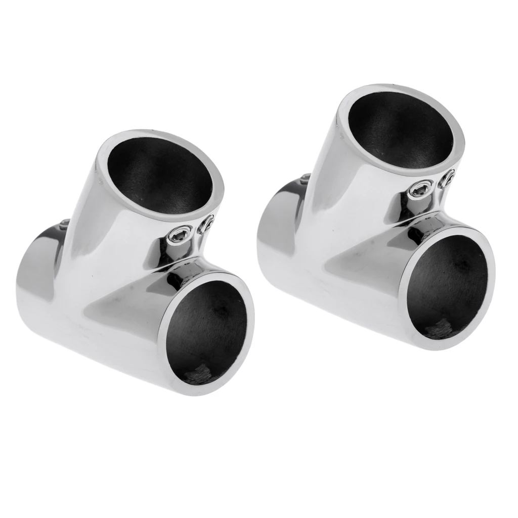 

2pcs Boat Hand Rail Fitting - 60 Degree Tee- 316 Marine Stainless Steel 22mm