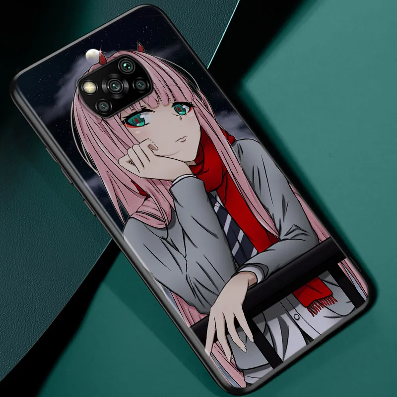 zero two darling in the franxx for xiaomi poco x3 nfc m2 x2 f2 c3 m3 pocophone f1 pro mi play mix 3 a2 a1 6 5 lite phone case free global shipping