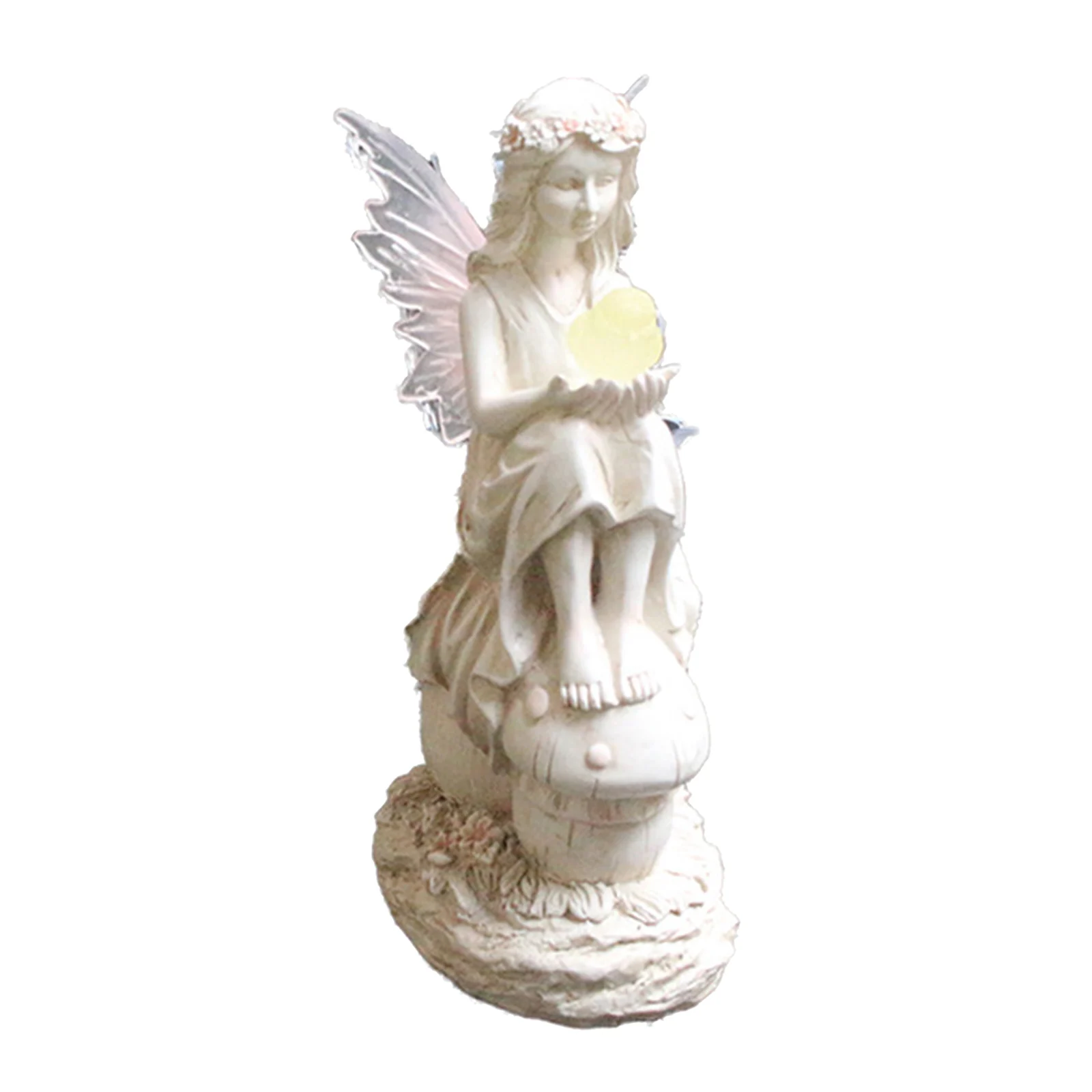 

Resin Angel Model Ornament Artificial Craft Figurine Statue Solar Light Sculpture Handicraft Home Garden Decoration