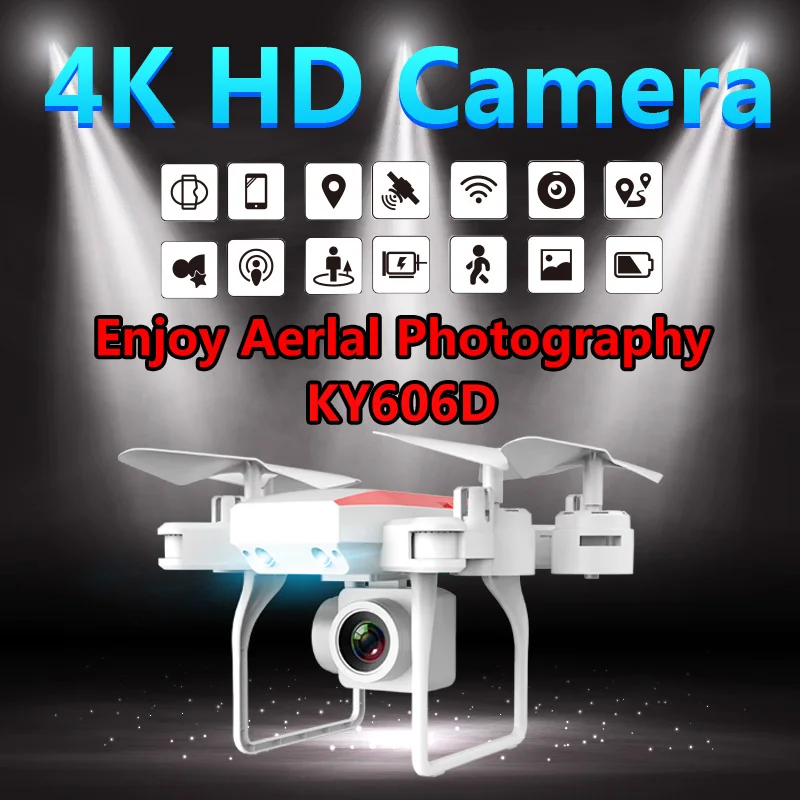 KY606D Квадрокоптер Дрон 4K Rc вертолет Дроны с камерой HD долгое время полета RC gps wifi FPV
