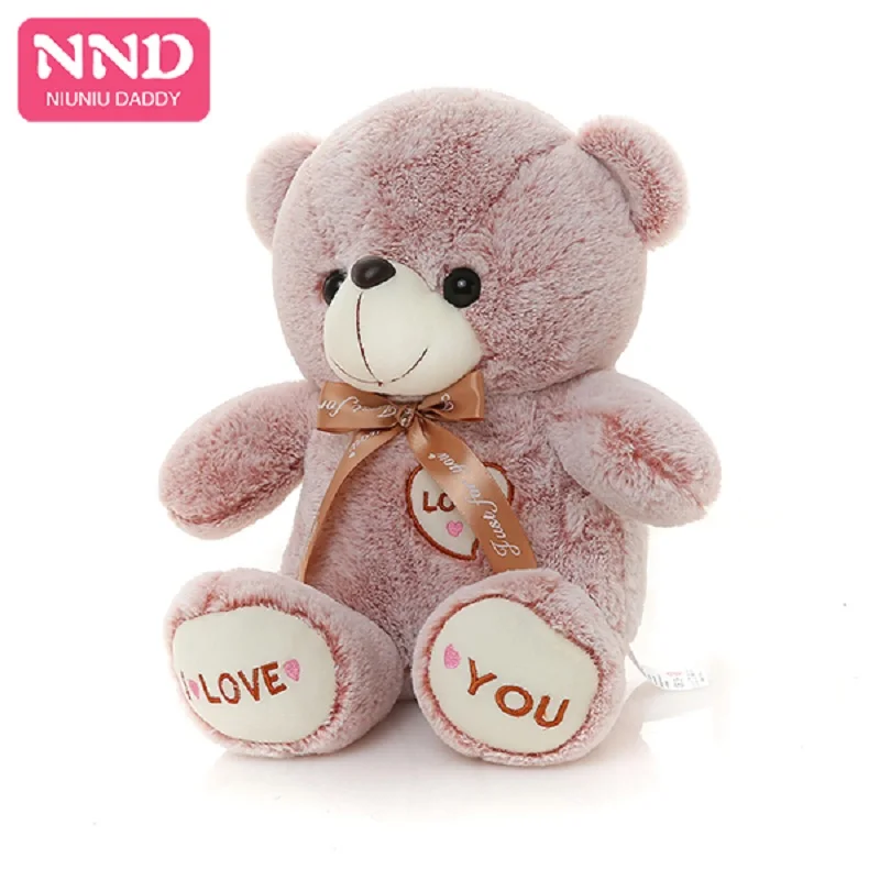 Папа Niuniu новый милый плюшевый мишка с лентой I Love You мягкий медведь куклы игрушки
