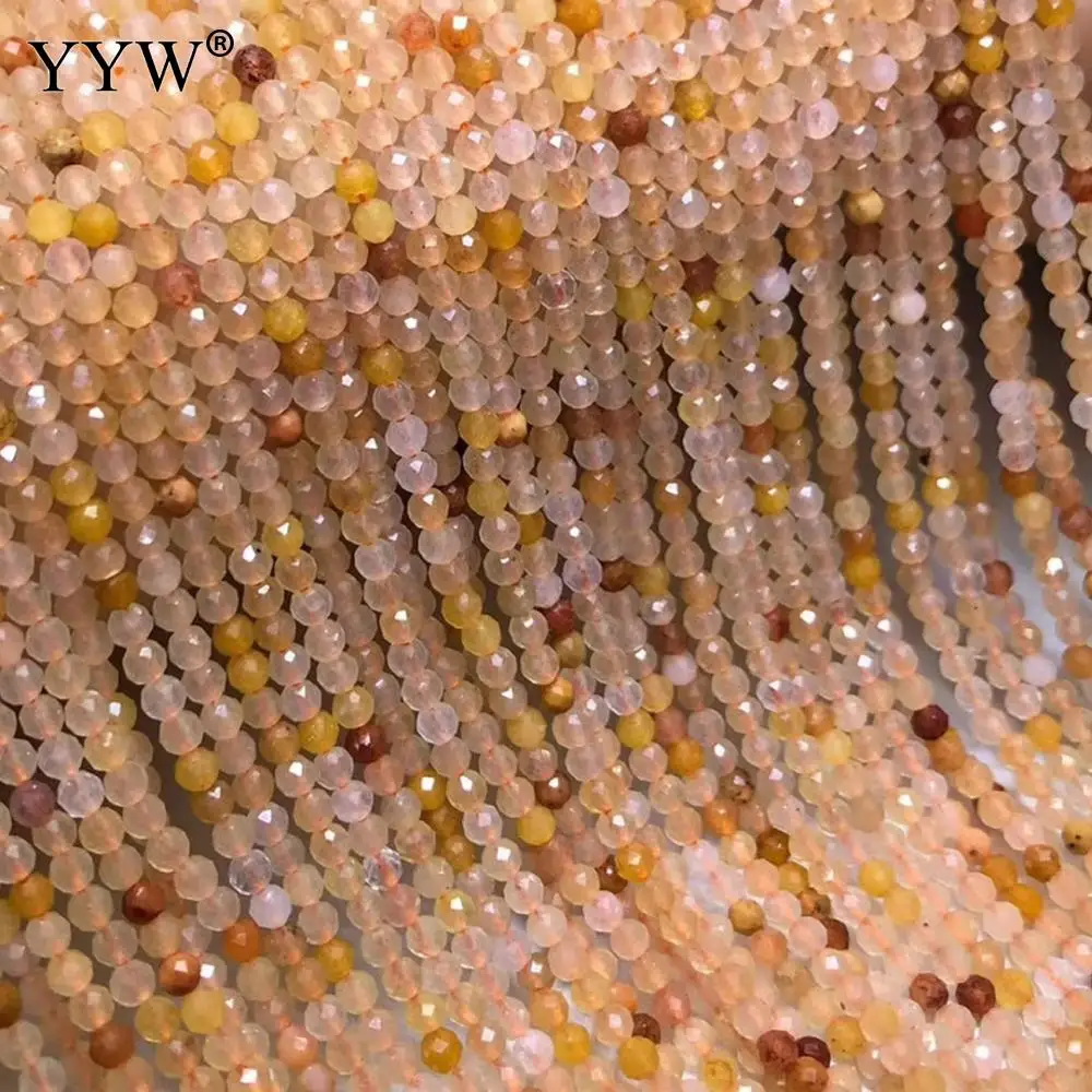 

Wholesale Yellow Natural Beads Making Jewelry DIY Bracelet Necklace Earrings 3mm Round Loose Beads 15inch