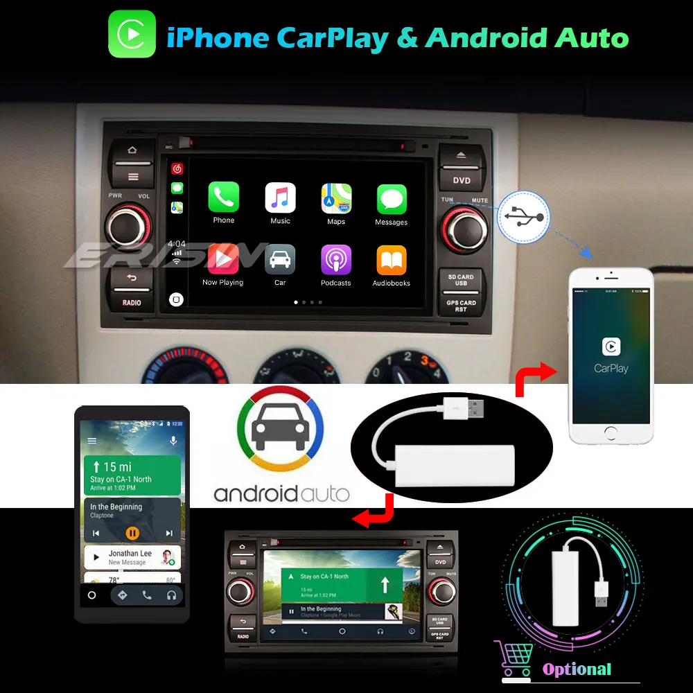 Erisin 6931 DAB + Android 10 0 Авторадио DVD GPS Wifi OBD 4G Navi для Ford C/S Max Galaxy Kuga Focus Fiesta MK6