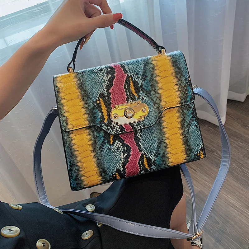 Женская маленькая сумка мессенджер женская тоут из искусственной кожи PU цветная