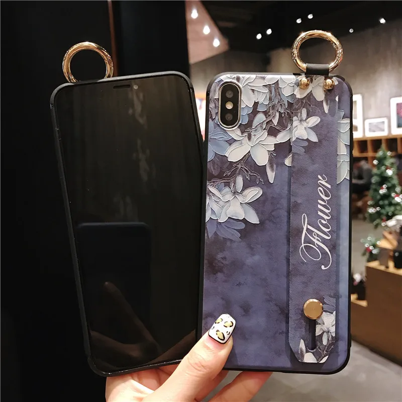 LOVECOM ретро цветочный ремешок чехол для телефона для huawei P20 Lite P30 Lite mate 20 мягкий цветочный корпус держатель телефона задняя крышка