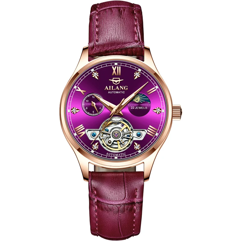 2021 new ladies hollow mechanical watch simple top light luxury AILANG brand automatic luminous waterproof watch enlarge