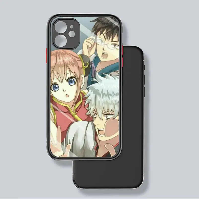 

anime GINTAMA Japan funny Phone Case Matte Transparent for iPhone 7 8 11 12 s mini pro X XS XR MAX Plus coque
