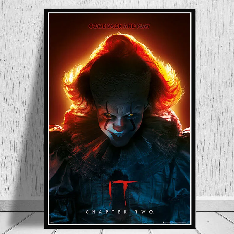 Горячее предложение 2019 фильм ужасов Pennywise картина постер настенные картины для