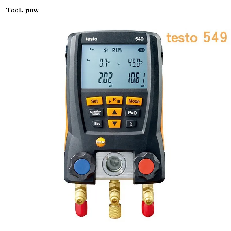 Testo 549 Refrigeration Guage HVAC Manifold Gauge Set 0560/0550 LCD Digital Manometer Tool Pressure Gauge Digital Manifold Gaug